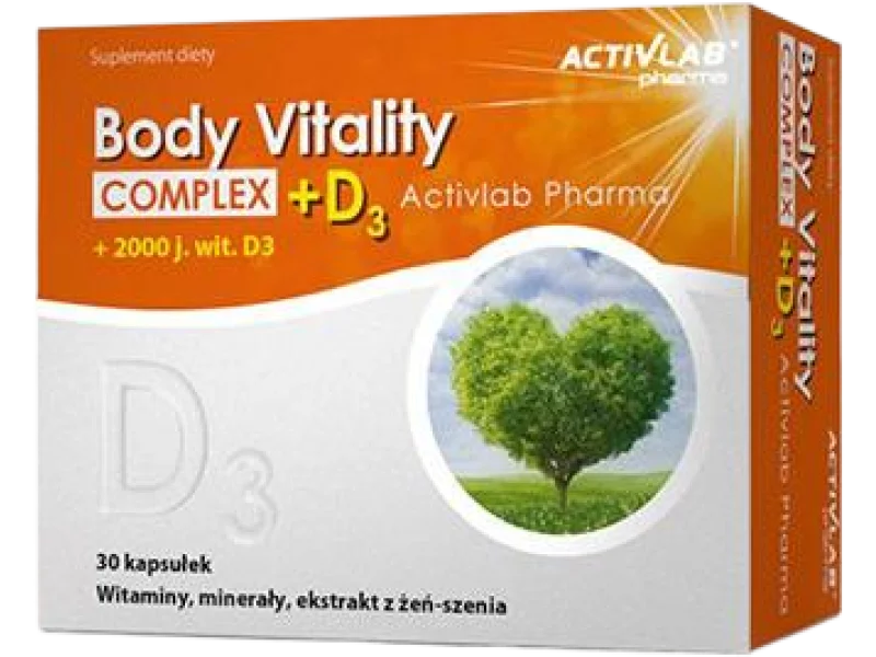Activlab Pharma Body Vitality Complex + D3, kapsułki, 30 kaps.
