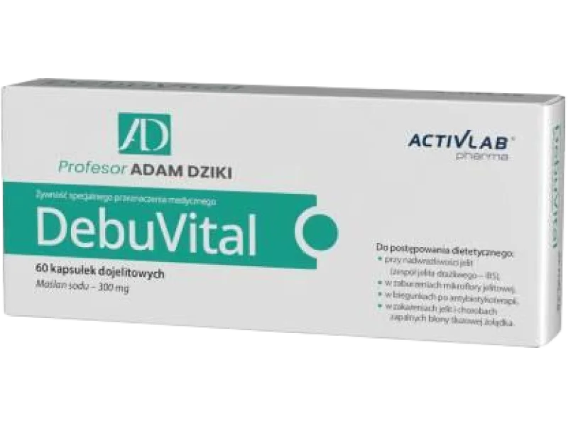 Activlab Pharma DebuVita Maślan sodu, kapsułki dojelitowe, 300 mg, 60 kaps.