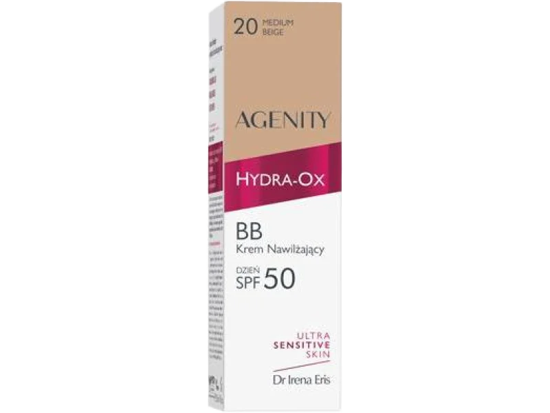 Agenity Hydra-Ox BB Krem nawilżający na dzień SPF50, 30 ml