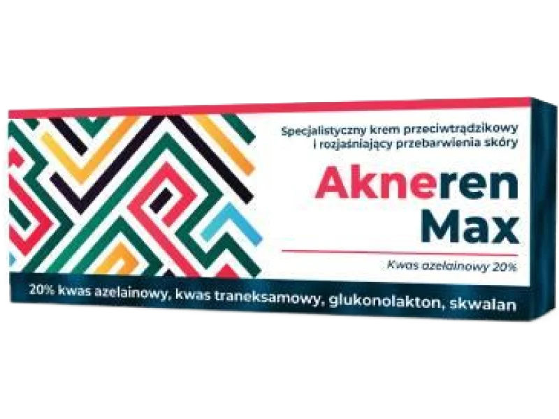 Akneren Max krem przeciwtrądzikowy i rozjaśniający przebarwienia, 30 g