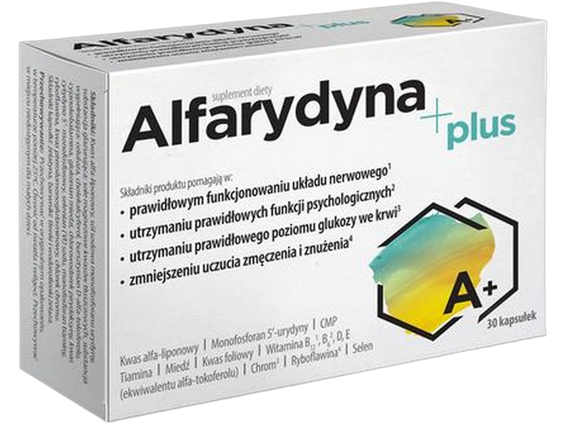 Alfarydyna Plus, kapsułki, 30 kaps.
