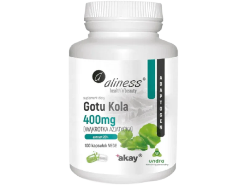 ALINESS Gotu kola Wąkrota azjatycka, kapsułki, 400 mg, 100 kaps.