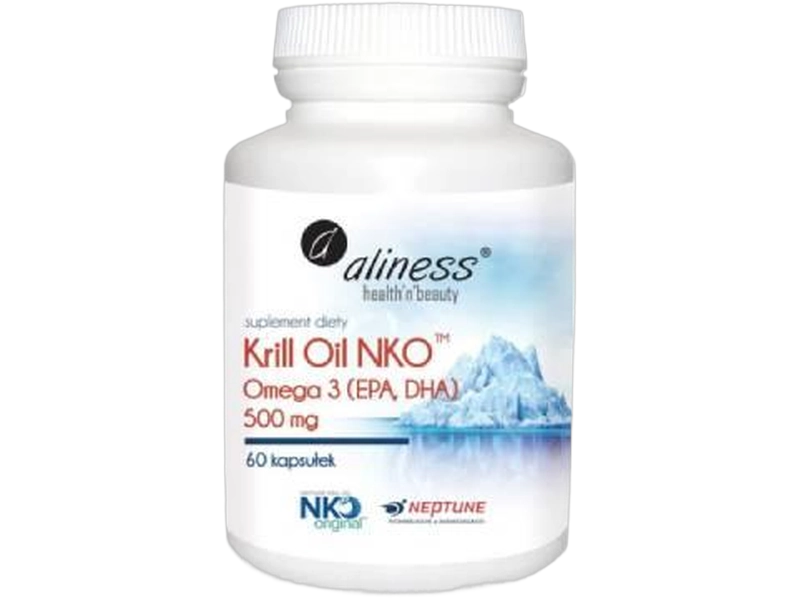 Aliness Krill oil NKO Omega 3, kapsułki miękkie, 60 kaps.
