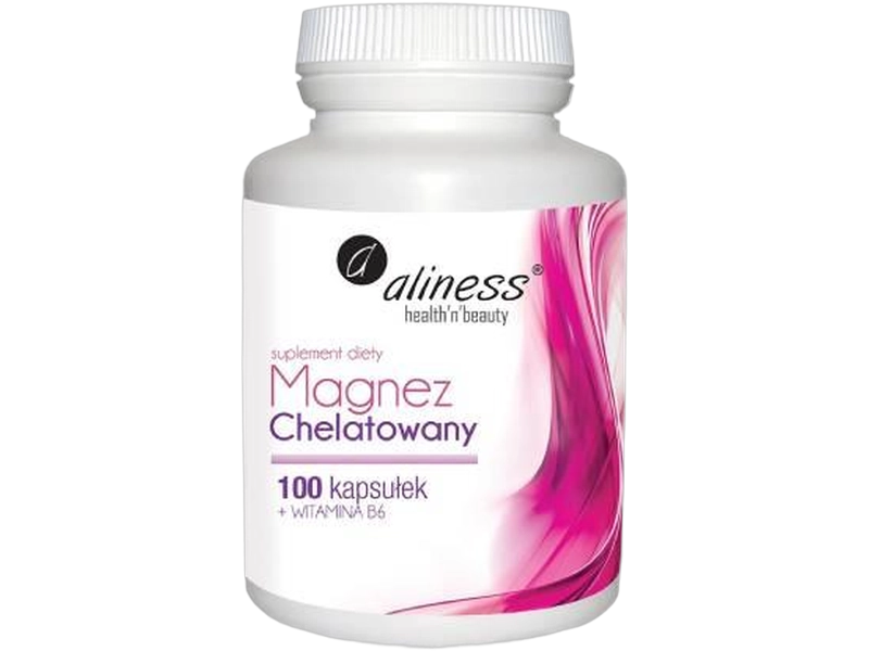 Aliness magnez chelatowany + wit. B6, kapsułki, 100 kaps.