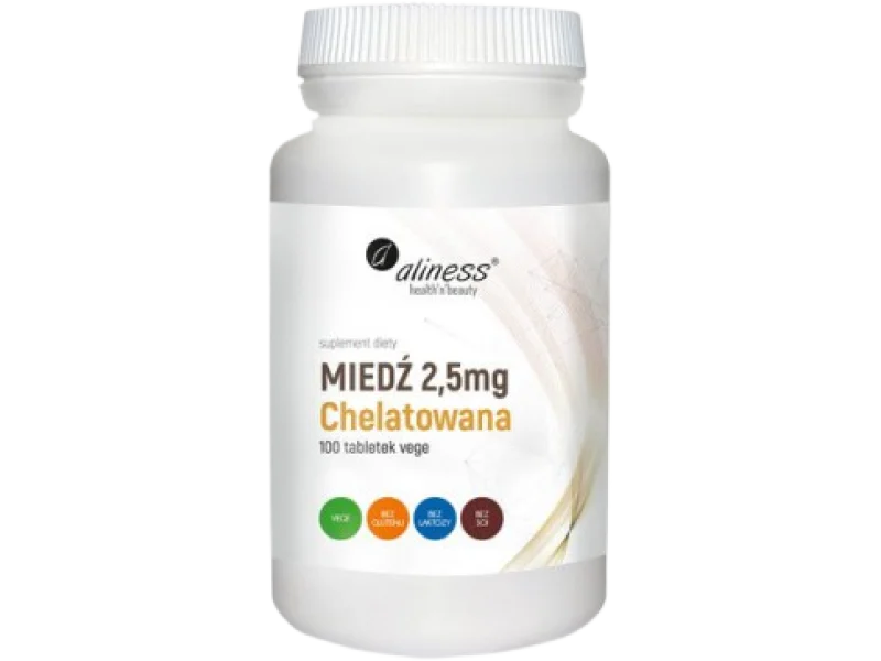ALINESS Miedź chelatowana, tabletki, 2,5 mg, 100 tabl.