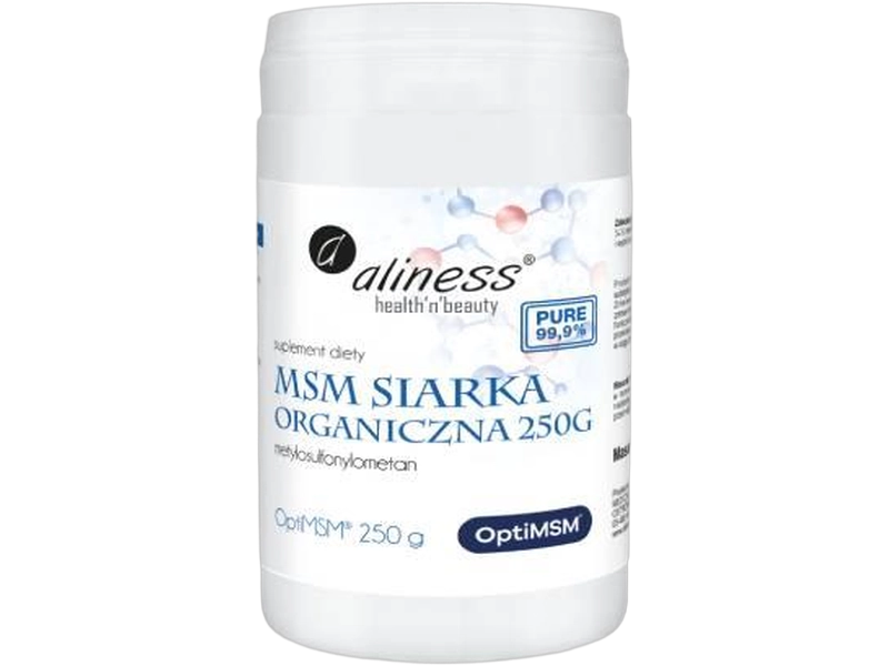 Aliness MSM siarka organiczna, proszek, 250 g