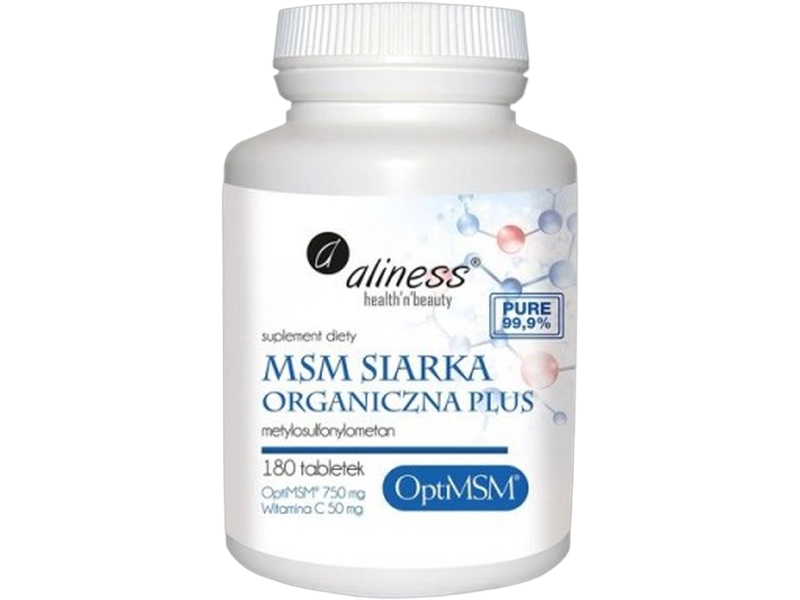 Aliness MSM siarka organiczna, tabletki, 180 tabl.