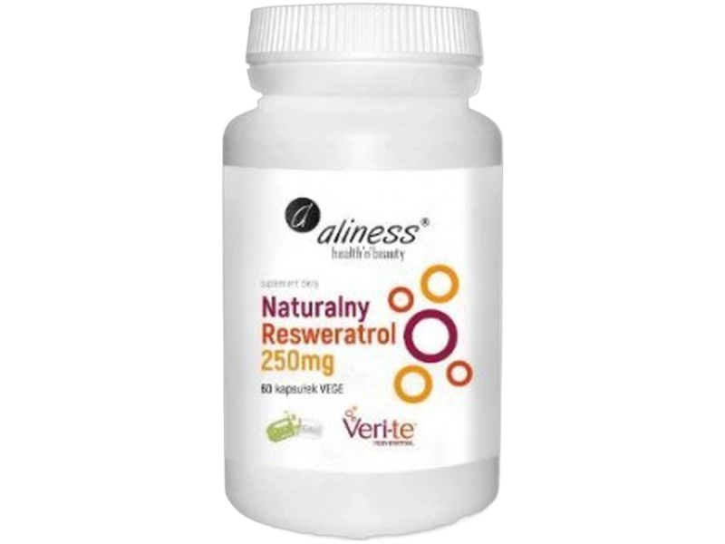 Aliness naturalny resveratrol, kapsułki, 250 mg, 60 kaps.