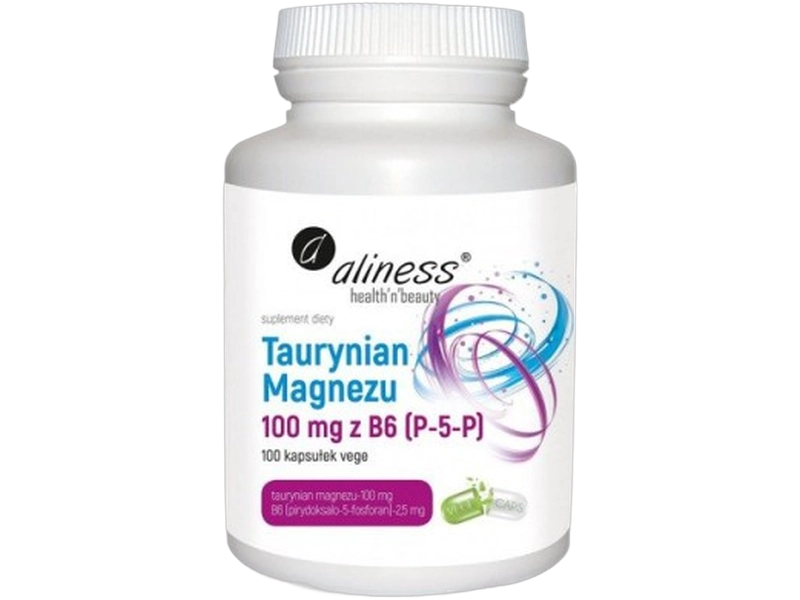 Aliness Taurynian magnezu B6, kapsułki, 100 kaps.