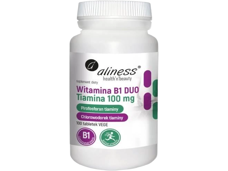 Aliness Witamina B1 (tiamina) DUO, tabletki, 100 mg, 100 tabl.