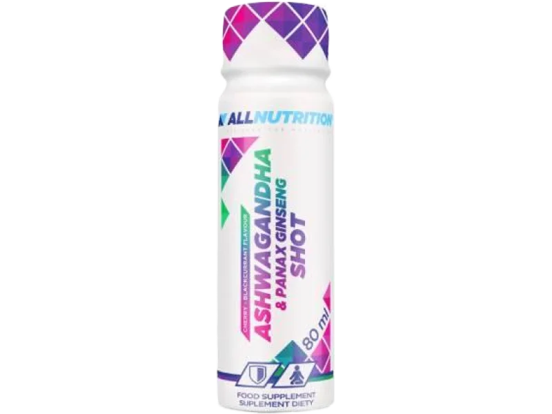 ALLNUTRITION Ashwagandha & Panax Ginseng Shot, płyn, 80 ml