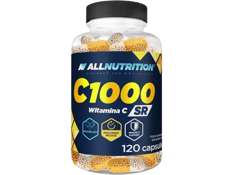 Allnutrition C1000 SR, kapsułki o przedłużonym uwalnianiu, 1000 mg, 120 kaps.