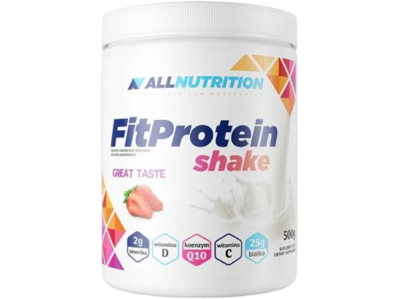 ALLNUTRITION FitProtein Shake strawberry, proszek, 500 g