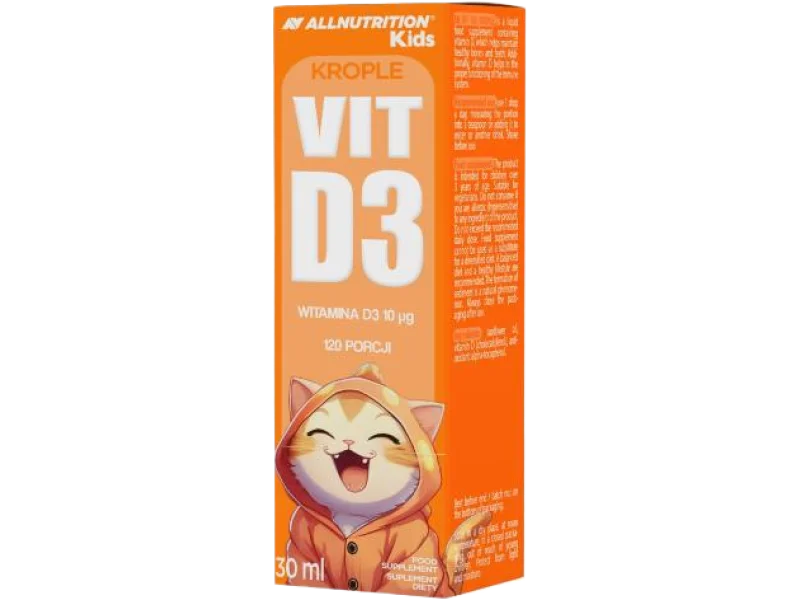 Allnutrition Kids Vit D3 Witamina D3 dla dzieci, krople, 10 µg, 30 ml