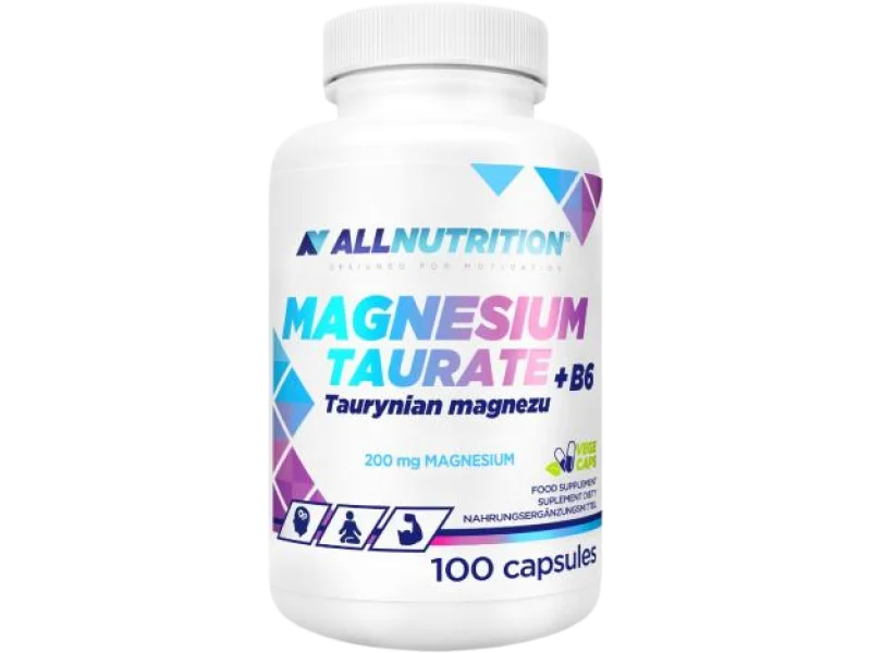 ALLNUTRITION Magnesium Taurate + B6 Taurynian Magnezu, kapsułki, 100 kaps.