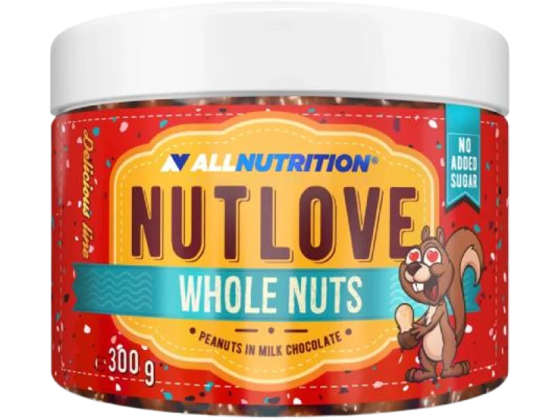 ALLNUTRITION NutLove WholeNuts Arachidy w mlecznej czekoladzie, produkt sypki, 300 g