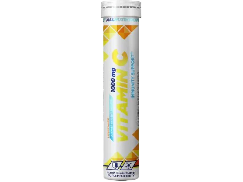 ALLNUTRITION Vitamin C Lemon, tabletki musujące, 1000 mg, 20 tabl.