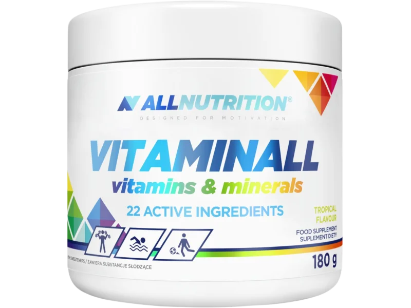 Allnutrition Vitaminall vitamins & minerals, smak tropikalny, tabletki musujące, 180 g
