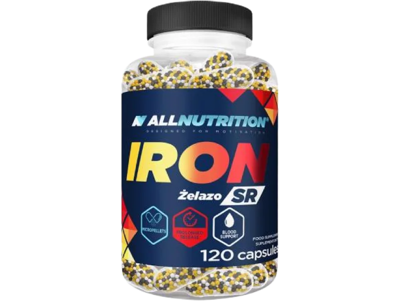 ALLNUTRITION żelazo SR, kapsułki o przedłużonym uwalnianiu, 120 kaps.