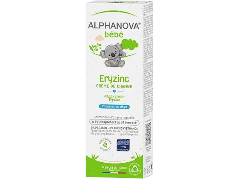 ALPHANOVA BEBE Eryzinc krem przeciw odparzeniom, 75 ml