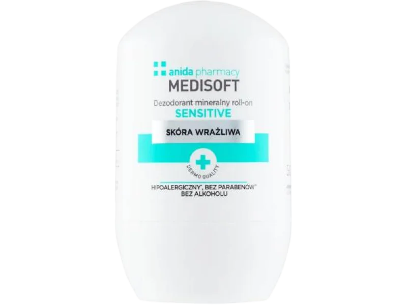 Anida Medisoft Sensitive Dezodorant mineralny, roll-on, 50 ml