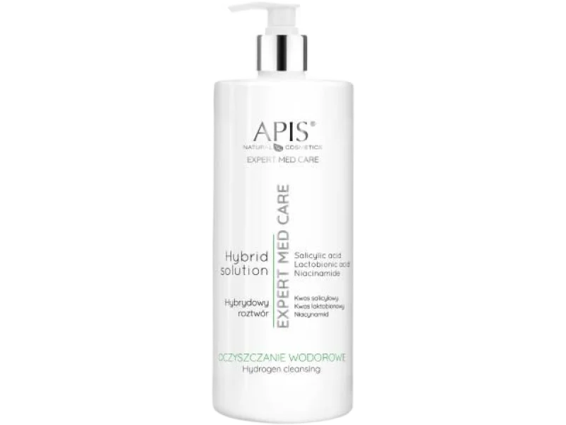 APIS EXPERT MED CARE Hybrydowy roztwór z kwasem salicylowym, laktobionowym i niacynamidem, 1000 ml