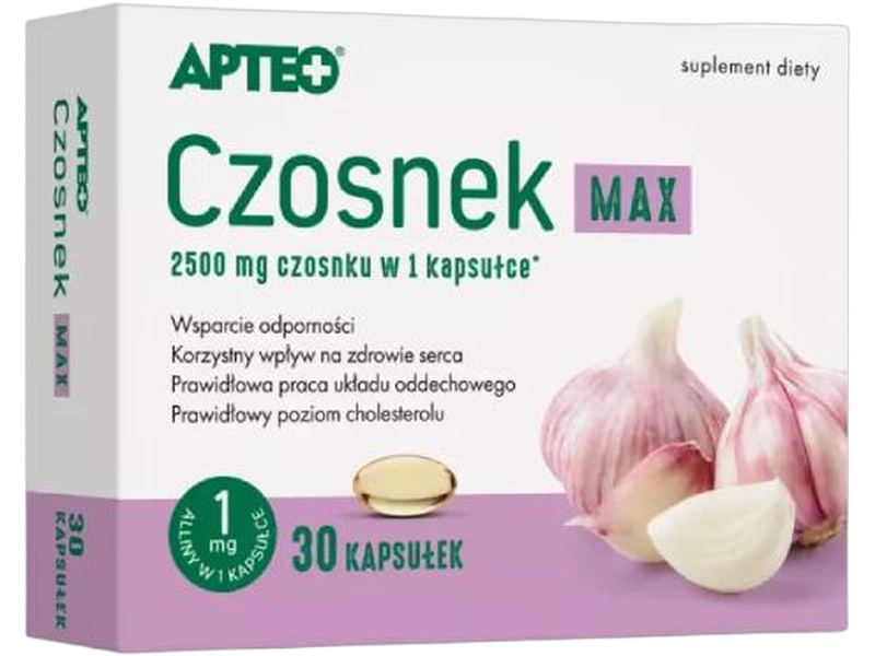 Apteo Czosnek Max, kapsułki, 90 kaps.