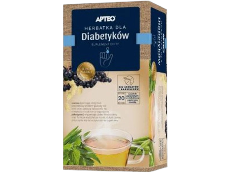 Apteo Natura herbatka dla diabetyków, saszetki, 20 sasz.