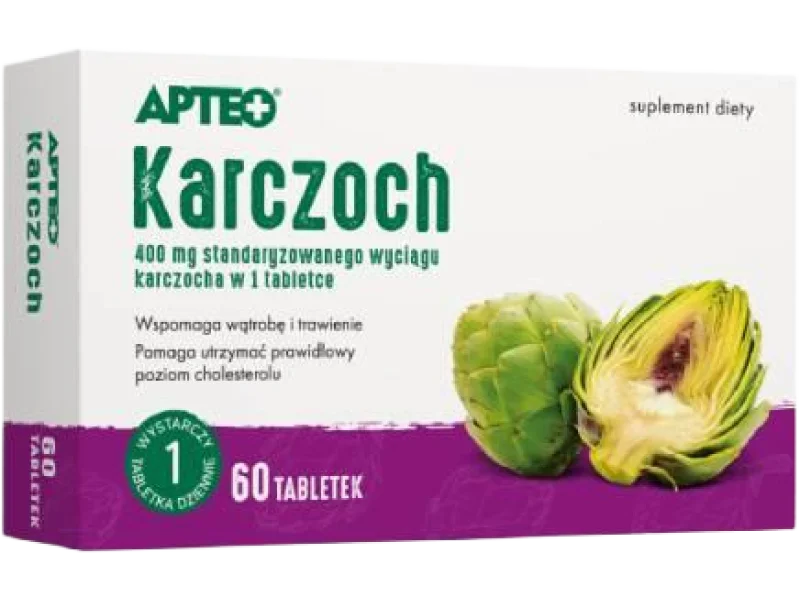 APTEO Karczoch, tabletki, 400 mg, 60 tabl.