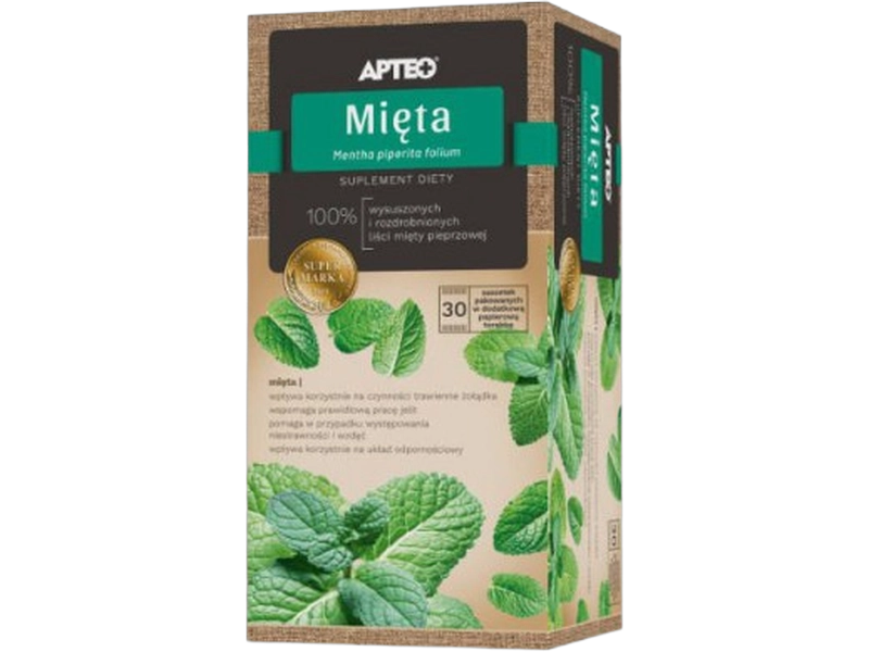 Apteo mięta, zioła do zaparzania, 30 szt.