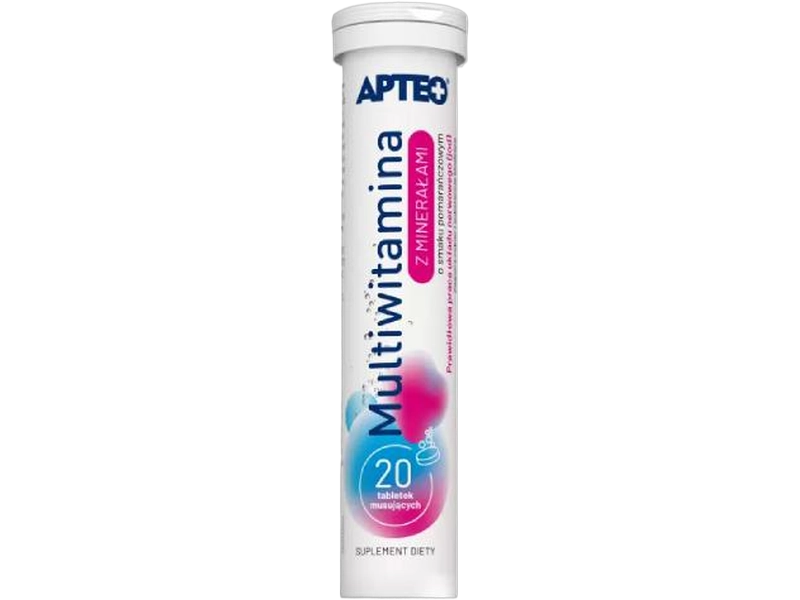 Apteo multiwitamina z minerałami, tabletki musujące, 20 tabl.