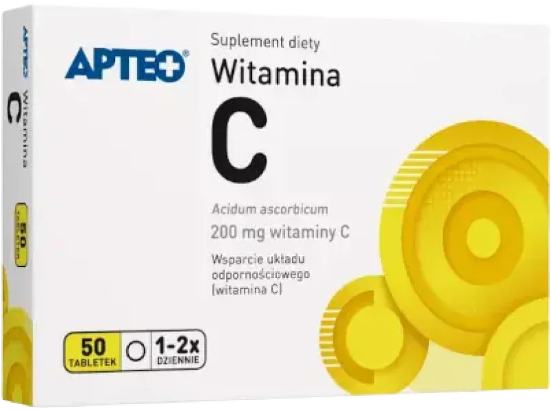 Apteo witamina C, tabletki powlekane, 50 tabl.