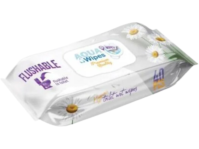 Aqua Wipes Premium mokry papier toaletowy, chusteczki, 40 szt.