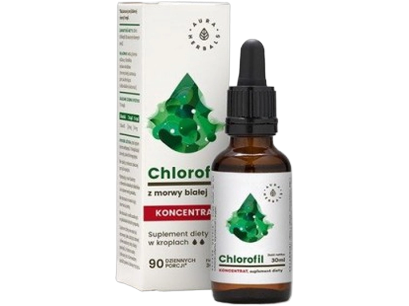Aura Herbals Chlorofil z morwy białej, koncentrat, 30 ml