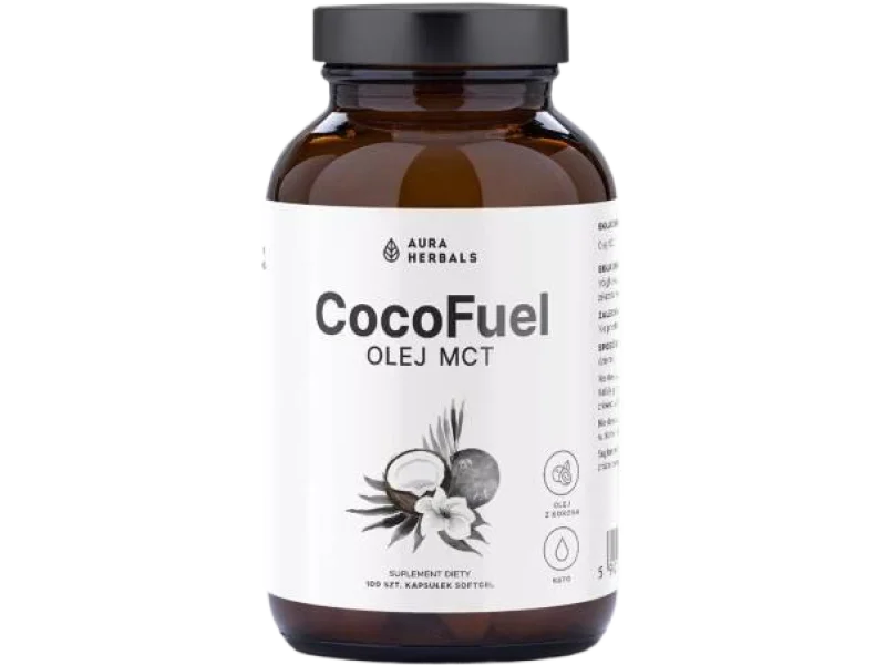 Aura Herbals Coco Fuel Olej MCT, kapsułki miękkie, 2000 mg, 100 kaps.