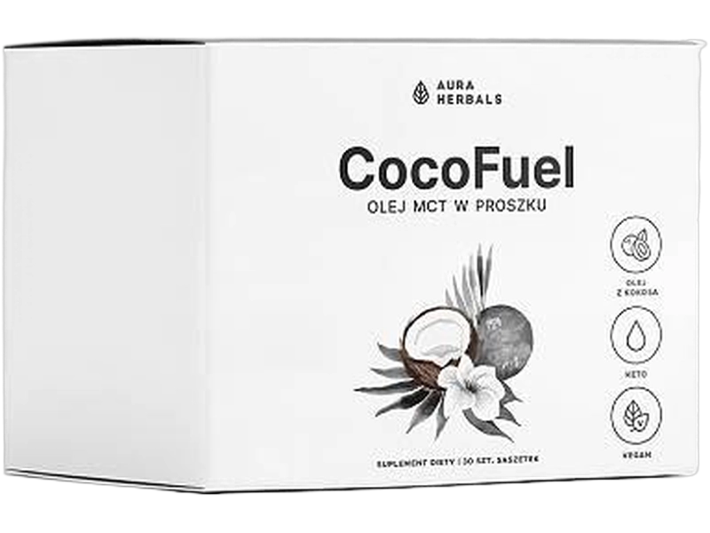 Aura Herbals Cocofuel olej MCT w proszku, proszek, 30 sasz.