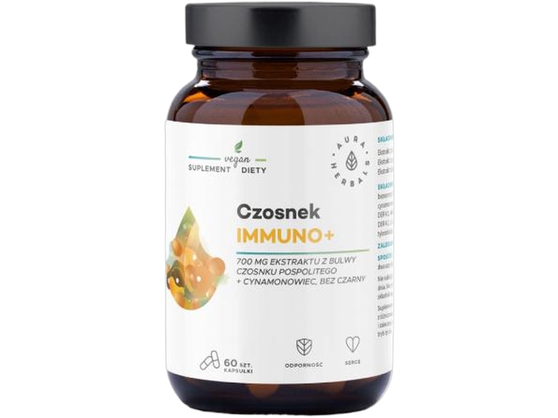 Aura Herbals Czosnek Immuno+, kapsułki, 60 kaps.