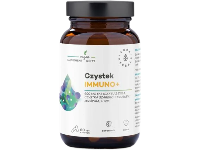 AURA HERBALS Czystek Immuno+, kapsułki, 60 kaps.