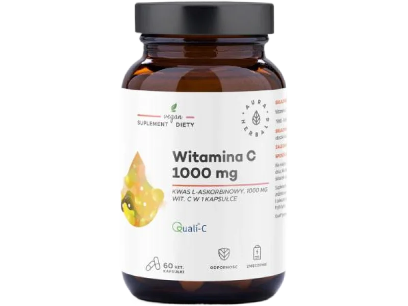 AURA HERBALS Witamina C 1000mg, kapsułki, 1000 mg, 60 kaps.