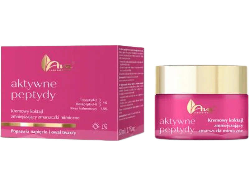 AVA AKTYWNE PEPTYDY Kremowy koktajl zmniejszający zmarszczki mimiczne, 50 ml