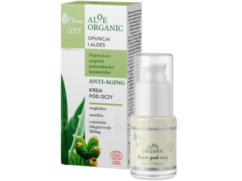 AVA ALOE ORGANIC ANTI-AGING krem pod oczy, 15 ml