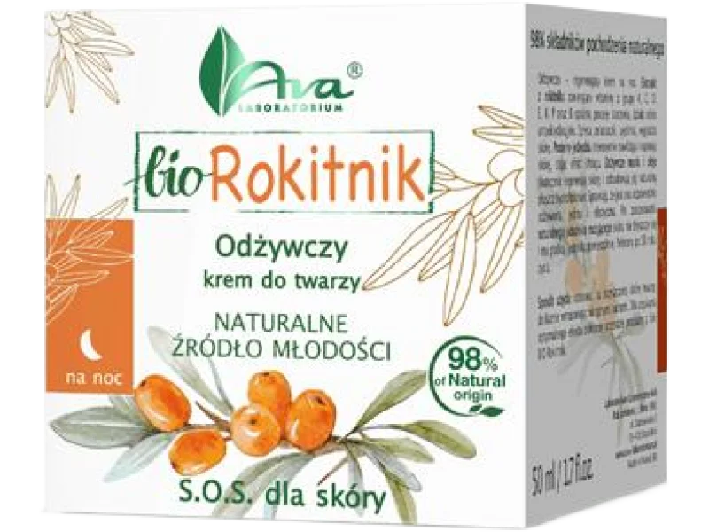 AVA BIO ROKITNIK odżywczy na noc, krem, 50 ml