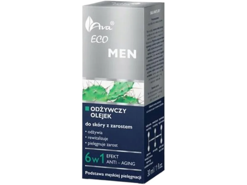 AVA ECO MEN Odżywczy olejek do skóry z zarostem, 30 ml