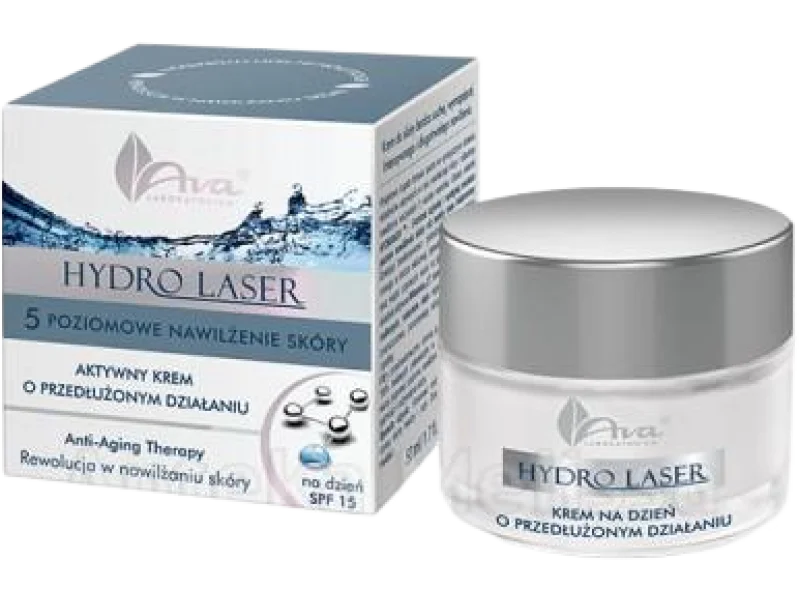 AVA HYDRO LASER krem na dzień SPF 15 nawilżający o przedłużonym działaniu, 50 ml