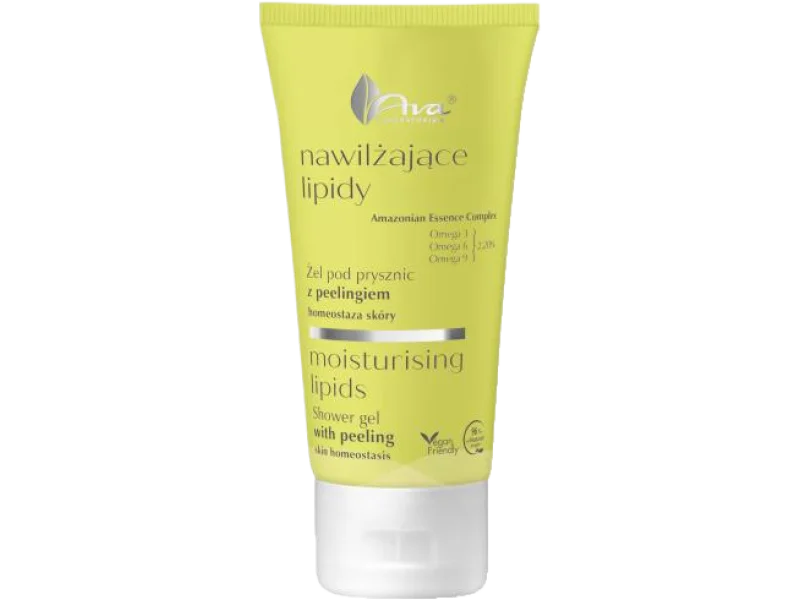 Ava nawilżające lipidy żel pod prysznic z peelingiem, 150 ml