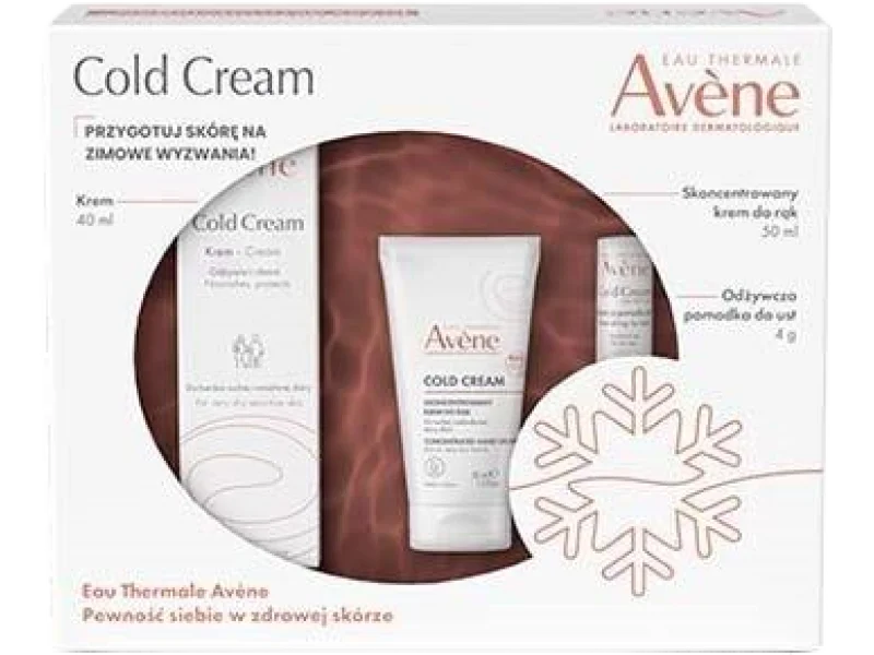 AVENE Cold Cream odżywcza pielęgnacja skóry zimą, krem + pomadka