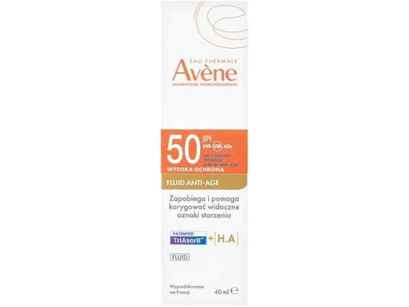 AVENE Fluid Anti-Age SPF50 Fluid przeciwsłoneczny do cery dojrzałej, 40 ml