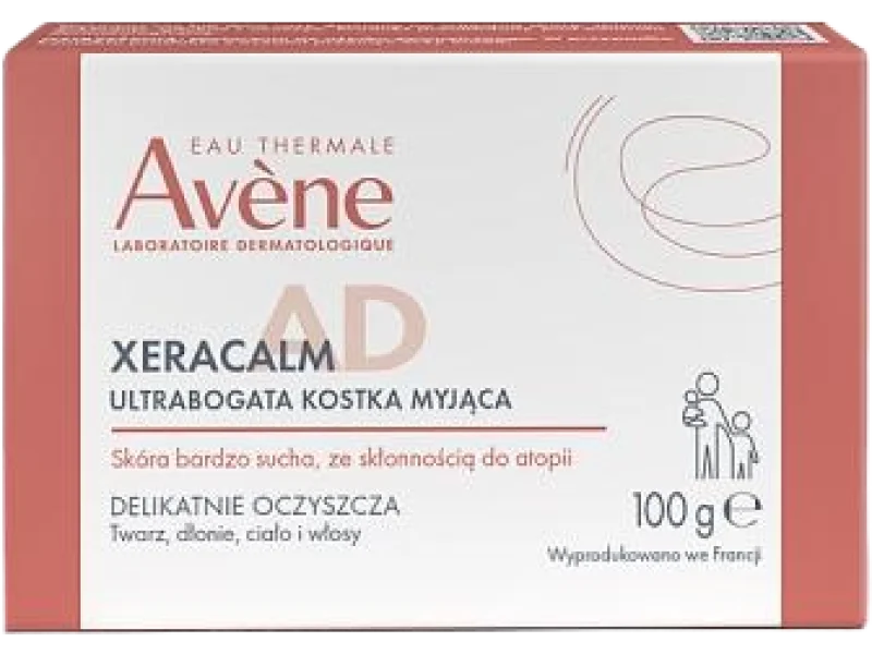Avene Xeracalm AD ultrabogata kostka myjąca, mydło, 100 g