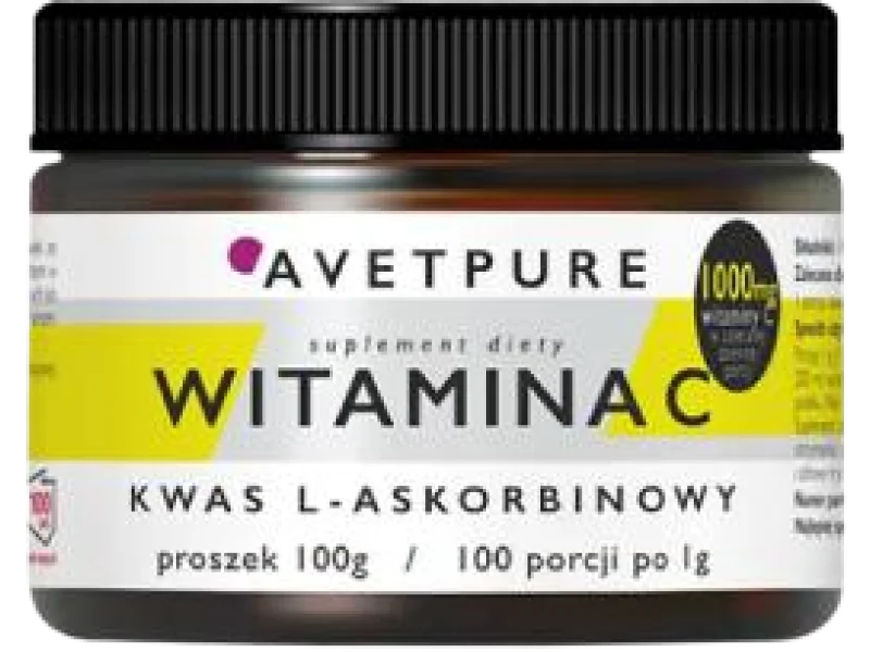 AVET PURE Witamina C, proszek, 1000 mg, 100 g