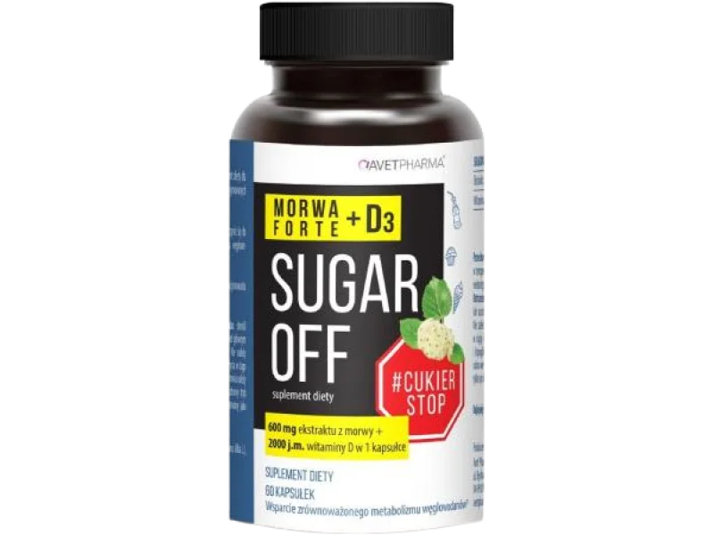 AVET Sugar Off Morwa Forte + D3, kapsułki, 60 kaps.